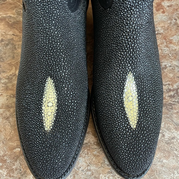 RARE! Stingray and goat leather boots by Rudy Lara size 11 EE. Handmade. NEW! - Picture 5 of 16